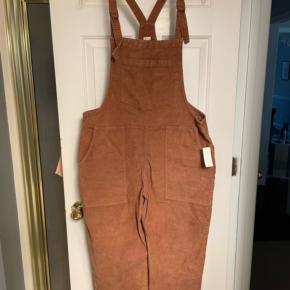 Aerie Brown Overalls with Front Pocket